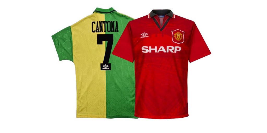 Eric Cantona kits for Manchester United and Leeds - FootballKit Eu